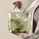 thumbnail image 5 of Cesta de transporte con forma de bolsa, jarrón de cristal verde, flores acuáticas, flores secas, adorno, pecera, decoración del hogar, 5 of 5