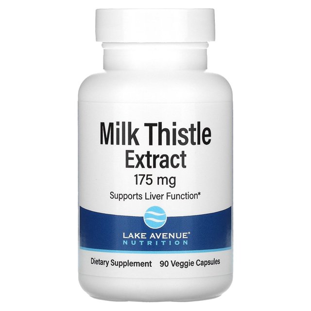 Suplemento de extracto de cardo mariano de Lake Avenue Nutrition 175 mg