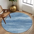 thumbnail image 2 of Round Rugs 7Ft, Blue Round Area Rug Washable Indoor Throw Carpet, Vintage Modern Abstract Art Ombre Large Non Slip Circle Rug for Dining Room Playroom Home Decor Aesthetic, 2 of 8