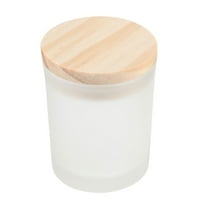 Raindrops Jar For Making Candles Glass Container With Lid Frosted White 1Pack 3.2X2.9X2.9In