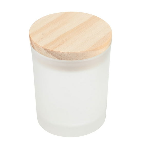 Raindrops Jar For Making Candles Glass Container With Lid Frosted White 1Pack 3.2X2.9X2.9In