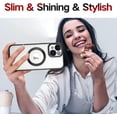 thumbnail image 6 of Compatible iPhone 14 Plus 6.7 Inch 2022 Magnetic Clear Case, Electroplated Soft Slim Clear TPU Back Case, [No Yellowing] [Military Drop Protection] Tempered Screen Protector (Black), 6 of 11
