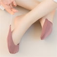 thumbnail image 7 of GILIGEGE Women Low Cut No Show Socks, Invisible Slingback Half Toe Topper Liners, Built-in Non-Slip Grip Straps, Breathable Hidden Foot Socks, Anti-Slip Liner Socks, Foot Covers for High Heels A, 7 of 7
