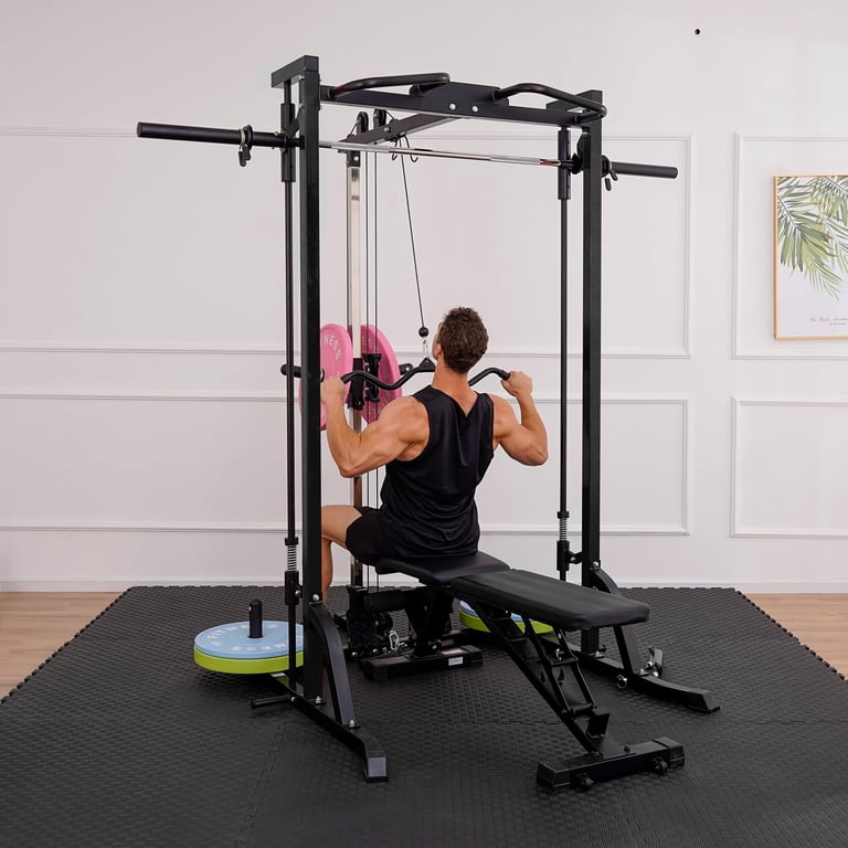 Hlivelood Smith Machine Power Rack with LAT-Pull Down System