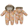 thumbnail image 5 of Esaierr Baby Winter Bodysuit Jumpsuit for Boys Girls Printing Cute Rompers Toddler Hooded One Piece Snowsuit Infant Crawling Clothing 3M-3Y Baby Thick Warm Cotton Jacket, 5 of 9