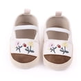 thumbnail image 4 of ASFGIMUJ Kids Shoes Girls Size 0 Months-3 Months Solid Flower First Walkers Soft Sole Girls Sneakers, 4 of 7