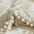 Move Over Beige Grey Bedding Sets Queen Pom Poms Pattern 100 Washed