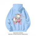 thumbnail image 1 of Suéter con capucha de Hello Kitty con dibujos animados de grafiti divertido de nicho americano para mujer, abrigo holgado y adelgazante de otoño e invierno, 1 of 5