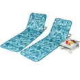 thumbnail image 1 of Patiojoy Ensemble de 2 Chaises de Plage avec Table d'Appoint Chaises de Plage Pliantes Type Sac à Dos avec Poche à Fermeture Éclair à 5 Positions Réglables, 1 of 10