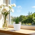 thumbnail image 2 of Leodye 1PCS Small Artificial Plastic Potted Plant with White Pot Mini Faux Greenery Arrangement for Kitchen Table Bar office Indoor Decor -3.54x2.36x2.36in, 2 of 6