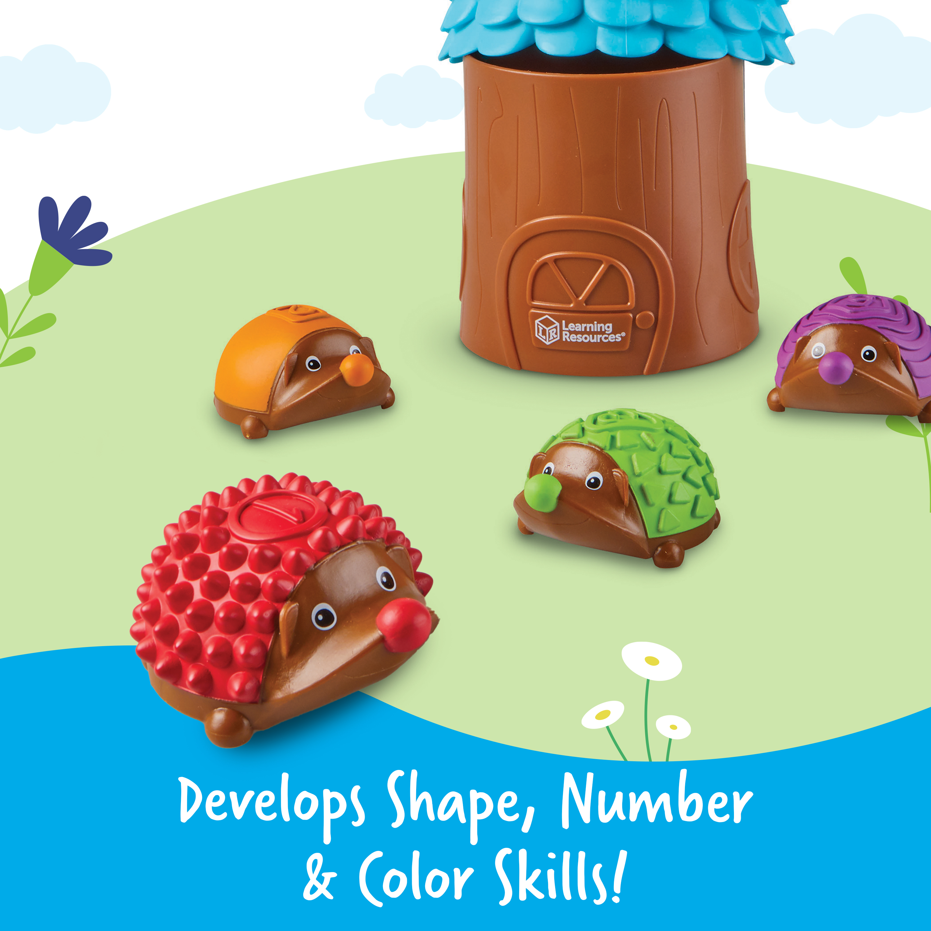 Learning Resources Spike the Fine Motor Hedgehog Sensory Tree House - 7 Pieces, Preschool Learning Toys for Boys and Girls Ages 18+ months - image 2 of 6