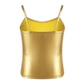thumbnail image 2 of Zaldita Kids Girls Sparkly Hip Hop Dance Camisole Shiny Metallic Tank Tops with Spaghetti Straps Gold 12, 2 of 7