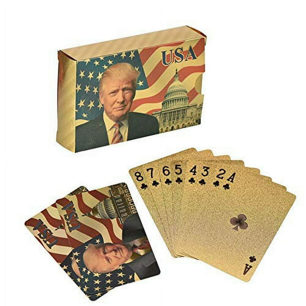 SW Donald Trump Playing Cards - Gold Plated Playing Cards Gold