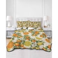 thumbnail image 2 of Full Size Quilt Bedding Set, Orange Lemons Reversible Summer Quilt 3 Pieces, Summer Botanical Farmhouse Vintage Art Rustic Lightweight Bedspreads Coverlets with 2 Pillow Shams for All Seasons, 2 of 5
