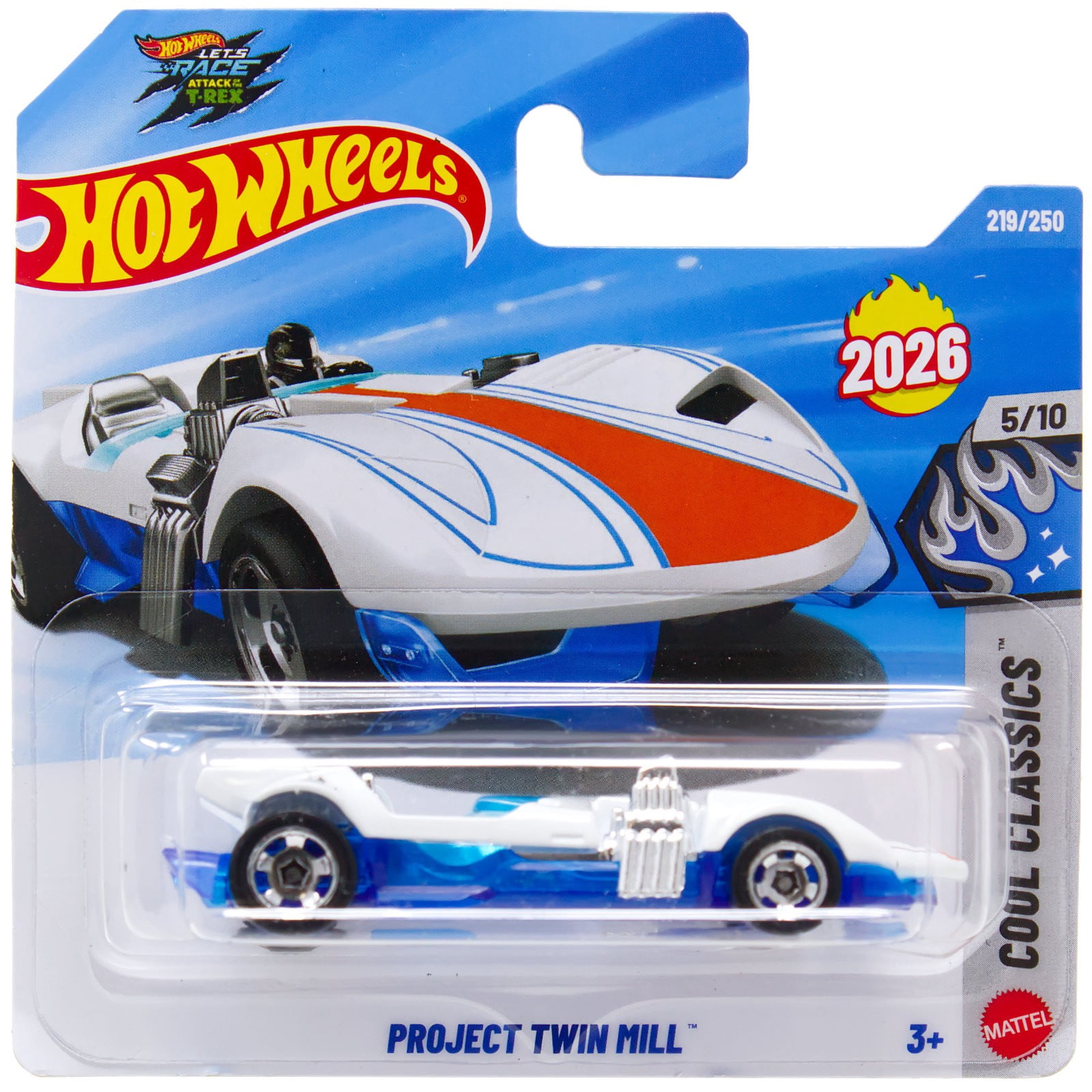 ミニカー HotWheelsTWINMILL1968MATTEL Mattel, Hot Wheels Glow in the Dark Twin Mill Diecast Car, Pink