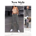 thumbnail image 6 of Xuanfei Women Solid Color High Waist Multi Pockets Zip Up Workwear Cargo Pants, 6 of 7