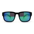 thumbnail image 2 of Kush Vented Side Visor Horn Rim Color Mirror Plastic Sunglasses Green Logo Teal Mirror, 2 of 4