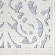 thumbnail image 7 of My Texas House Lady Bird 1'11" X 16' Runner Natural Blue Damask Outdoor Rug, 7 of 7