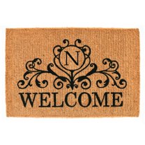 Calloway Mills Kingston Welcome Outdoor Doormat 3' x 6' x 1.5" (Letter N)