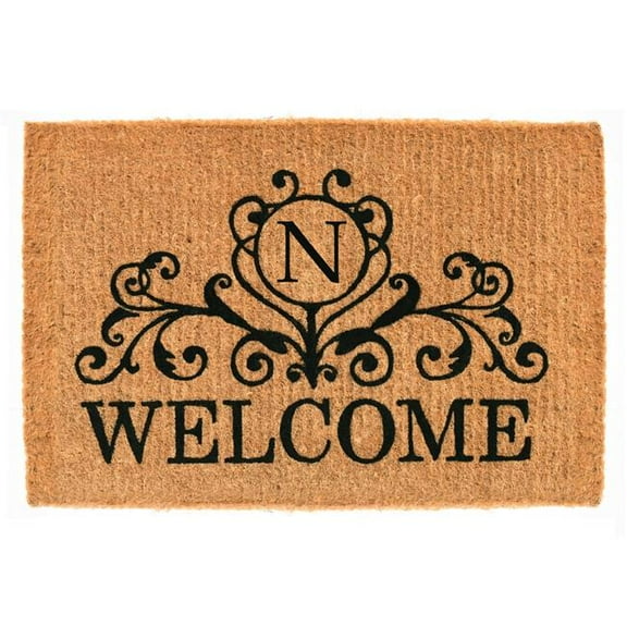 Calloway Mills Kingston Welcome Outdoor Doormat 3' x 6' x 1.5" (Letter N)
