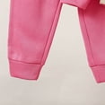 thumbnail image 6 of Girls Fleece Sweatshirt Fall And Winter Solid Color Letter Printing Warm Windproof Two Piece Set 6-7 Years Red, 6 of 7