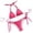Pink, variant on VerPetridure Bikini Set Women Women's Fashion Soild Bikini Set Swimsuit Two Piece Filled Soild Swimwear Beachwear