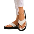 thumbnail image 7 of YOUYEDIAN Womens Sandals Summer Beach Shoes 2026 Wide Non Slip Slip on Slippers Comfortable Open Toe Orthopedic Sandals (White), 7 of 7
