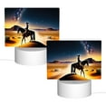 thumbnail image 2 of Haiem Azure Sky Western Desert Cowboy Pattern Acrylic Night Light Gift with 3 Color ModesTouch-Sensitive LED Lamp Perfect Gift for Mother's Day, Birthday, or Christmas, 2 of 9