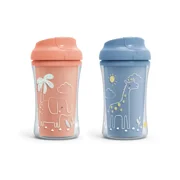 NUK Insulated Cup-like Rim Hard Spout Sippy Cup 2 Pack (Colors May Vary) (Pack of 16)