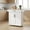 White + Black, variant on MORPAZX Kitchen Island Cart with Adjustable Shelves, Towel Rack, Rubber Wood Top, White