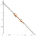 thumbnail image 5 of Sterling Silver Rose-tone Polished Arrow 9in Plus 1in Ext Anklet QQG4189-9, 5 of 5