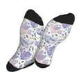 thumbnail image 5 of KLL Lavender Flowers Print Cool Socks Men's Women's Crew Socks Funny Crazy Novelty Stockings, 5 of 7