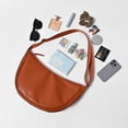 thumbnail image 4 of Bolso Masa Hombro Media para Mujeres Y Hombres Hobo Cuero PU Con, 4 of 9