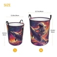 thumbnail image 3 of Fuzoiu Astronaut Dolphin Print Circular Hamper,Laundry Basket with Handle,Collapsible Laundry,Dirty Clothes Storage Basket,for Bedroom Bathroom Dorm Living Room-Small, 3 of 6