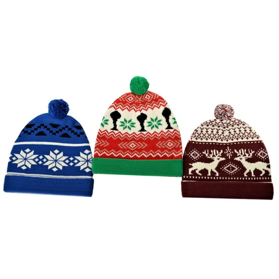 RWB Men's Beanie 3 Pack Christmas Winter Hat