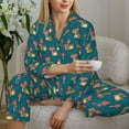 thumbnail image 6 of Uemuo Frog and Mushrooms Pattern Womens Pajama Sets,PJ Set for Women,Pajamas for Women Logo,Long Sleeve Pajama Set for Women,Soft Long Sleeve Top With Pants-Large, 6 of 9