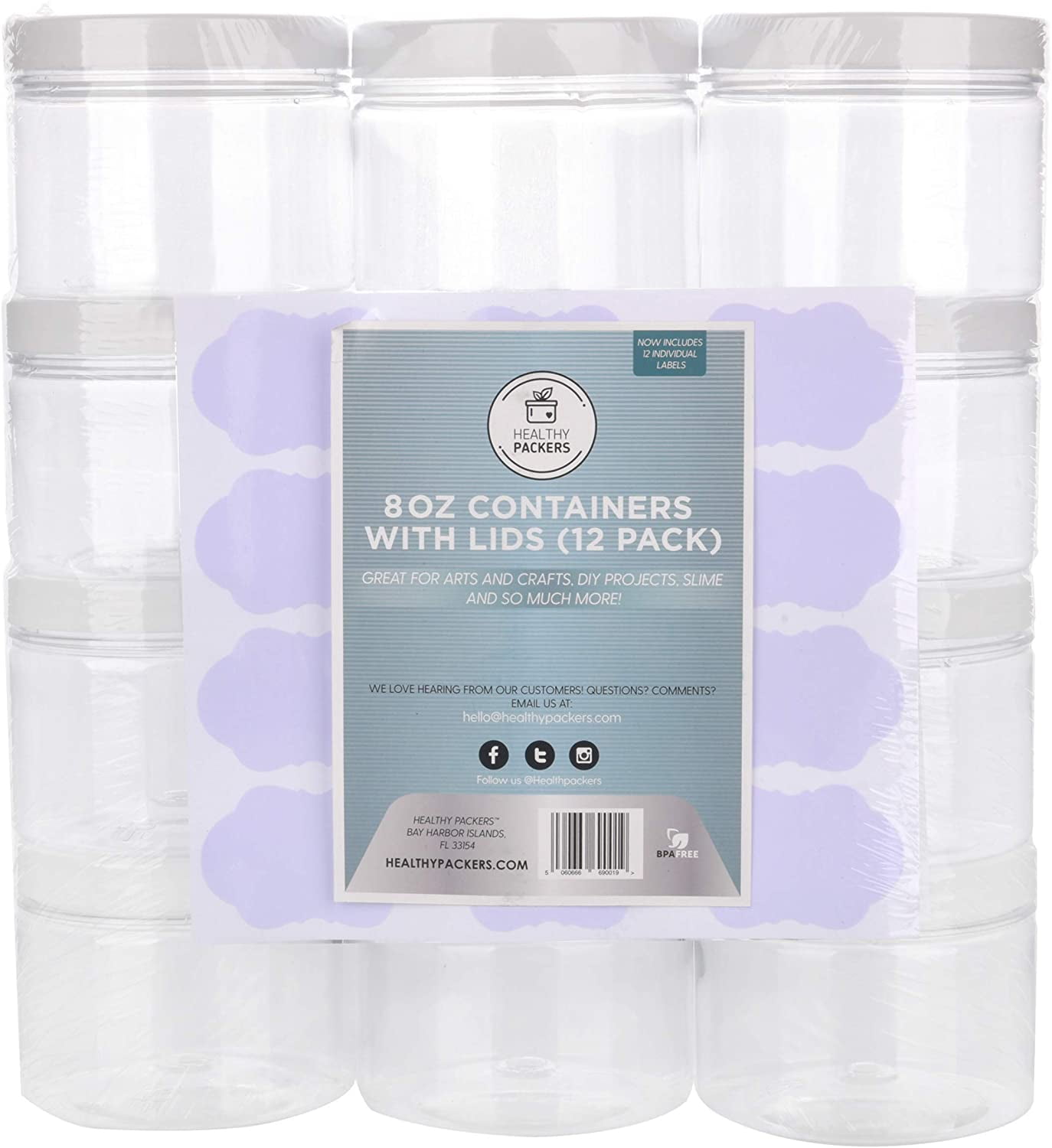 Empty Slime Containers with Lids, Clear Plastic Jars and Labels (1.2 oz, 35  Pack), PACK - Ralphs