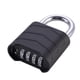 thumbnail image 4 of Candado de combinación con contraseña de 4 dígitos, candado de puerta resistente sin llave, candado combinado para gabinete, casillero de gimnasio al Negro, 4 of 9
