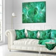 thumbnail image 2 of Designart Green Fractal Glass Texture - Abstract Throw Pillow - 16x16, 2 of 4