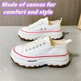 thumbnail image 2 of Women's low top heightening canvas shoes,breathable and fresh fashion trainers wide available, 2 of 7