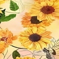 thumbnail image 6 of HAOXIT Elastic Edge Round Fitted Tablecloth, Colorful Yellow Sunflower Polyester Table Cover, for Kitchen Dining Party Patio Tabletop Decoration, Fit for Round table 31-35, 6 of 8