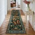 thumbnail image 2 of Wonnitar 2x10 Butterfly Runners for Hallway, Ultra Thin Black Boho Kitchen Runner Rug ,Long Soft Low Pile Washable Runner Rugs, Non Slip Floral Rug Runner for Entryway Laundry, 2 of 8