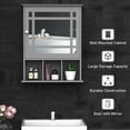 thumbnail image 6 of kleankin Bathroom Medicine Cabinet Wall Mount with Mirror Door 3 Shelf Organizer for Bathroom, Kitchen, Gray, 6 of 9