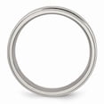 thumbnail image 2 of Titanium Brushed Center 7mm Ridged Edge Band (Size 5.5) Made In China tb197-5.5, 2 of 4