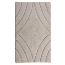 Knightsbridge Diamond 220 GSF Non Skid Back Bath Rug 21 x 34 - Ivory