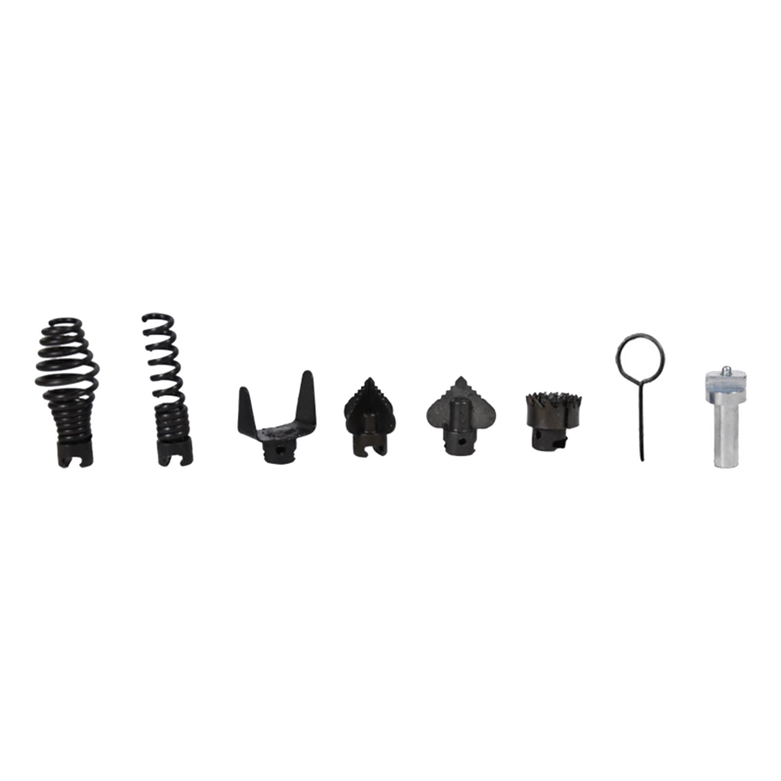 7-Piece Drain Cleaner Cutterhead Set - Spring Loaded Tools For Pipe Dredging And Unclogging 3 thumbnail image