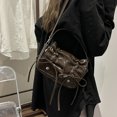 thumbnail image 2 of Bolso Mano Axila Hombro Fruncido para Mujer Hobo Cuero PU Con Lazo, 2 of 9