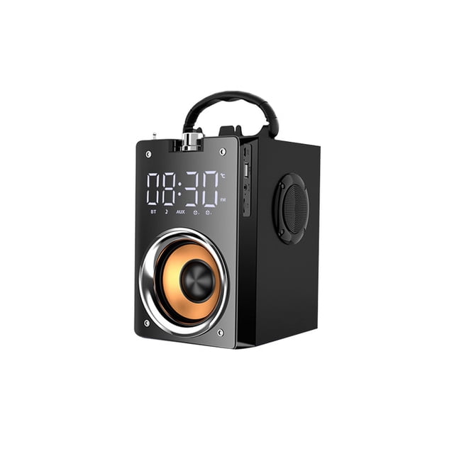 Gran potencia Altavoz Bluetooth Subwoofer Inalámbrico Portátil Heavy Bass Altavoces estéreo Reproductor de música Pantalla LCD FM 2200mAh inteprter EL006746-00