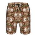 thumbnail image 3 of Sikiie Beautiful Owl Print Men's Beach Shorts, High Elastic Quick-drying Shorts - with Drawstring and Slip Pockets, Suitable for Beach, Sports, Vacation-XX-Large, 3 of 6