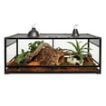 thumbnail image 3 of Zilla QuickBuild Terrarium, Sleek Glass Reptile Habitat, Easy Setup, Suitable for all Types of Reptile Pets, Amphibians, Reptilians, Snakes, or Arachnids, 48"x18"x18", 3 of 9